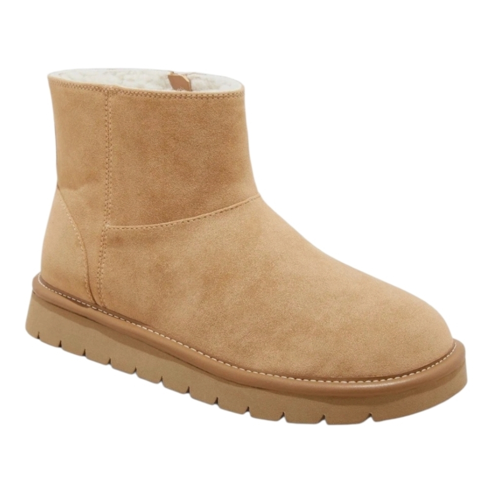 Universal thread faux suede sherpa lined booties 10